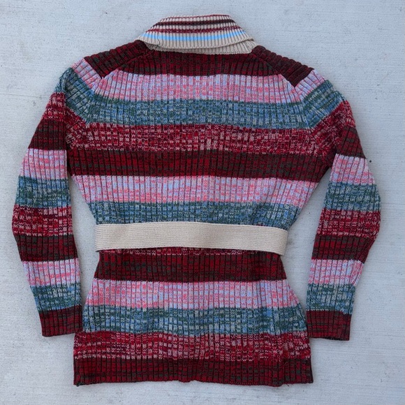 Vintage Striped Multicolor Cardigan Sweater - Picture 5 of 9